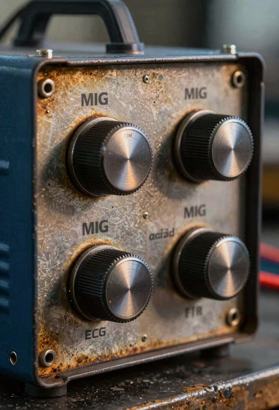 display calibrated mig welding settings