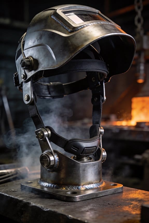 reduced helmet induced neck strain